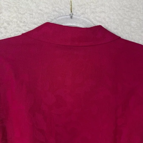 Jones Wear Jacket Womens 16 Pink Linen Cotton Floral Jacquard Blazer‎ Career - Picture 11 of 16